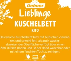 Dehner Lieblinge Kuschelbett Kito, rechteckig, grau
