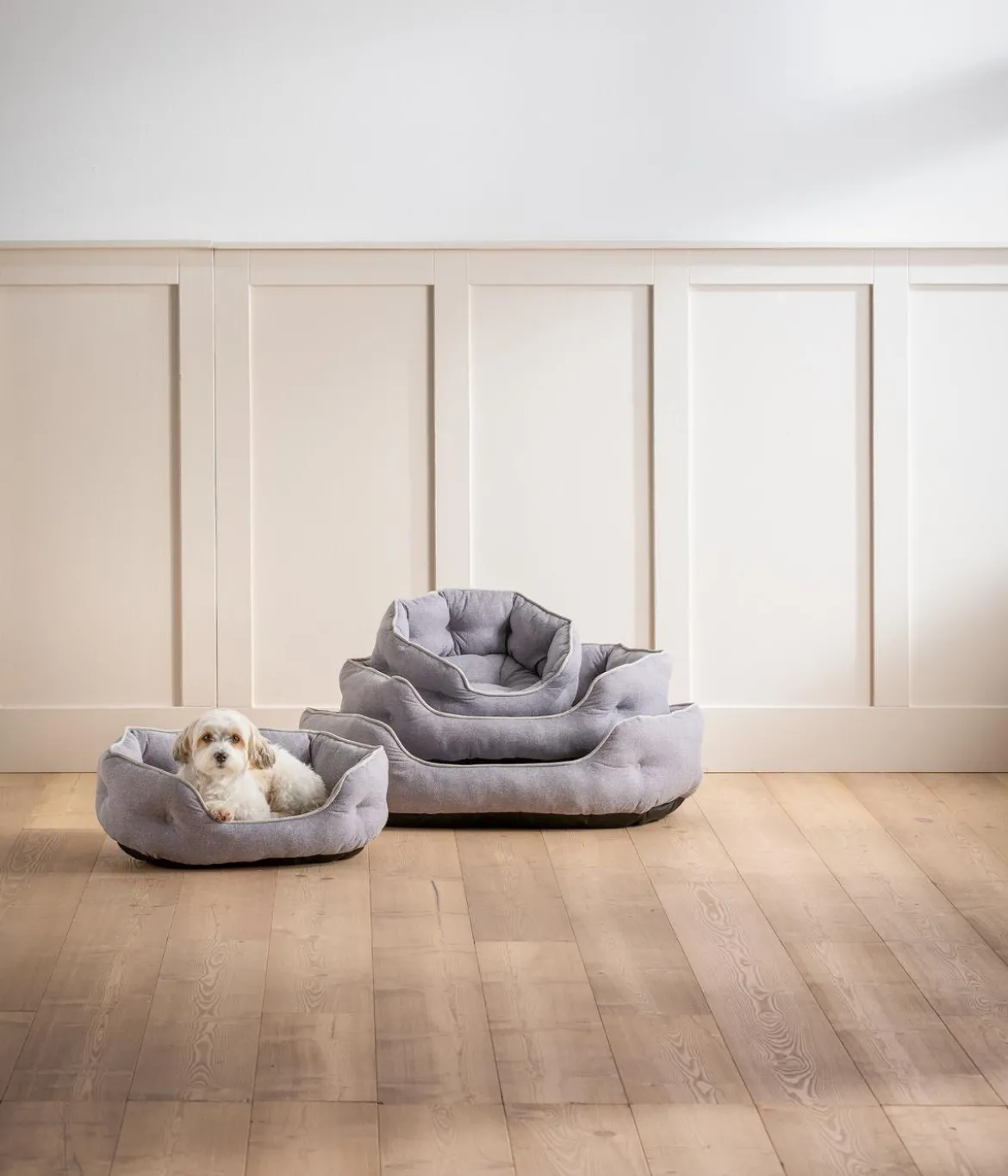 Dehner Lieblinge Kuschelbett Nevada, oval, grau