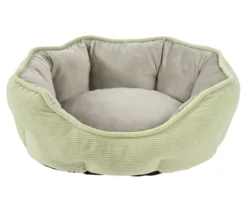 Dehner Lieblinge Kuschelbett Pitch, oval, grün