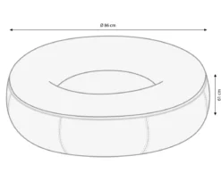 Dehner Lieblinge Kuschelbett Chiara, rund, grau