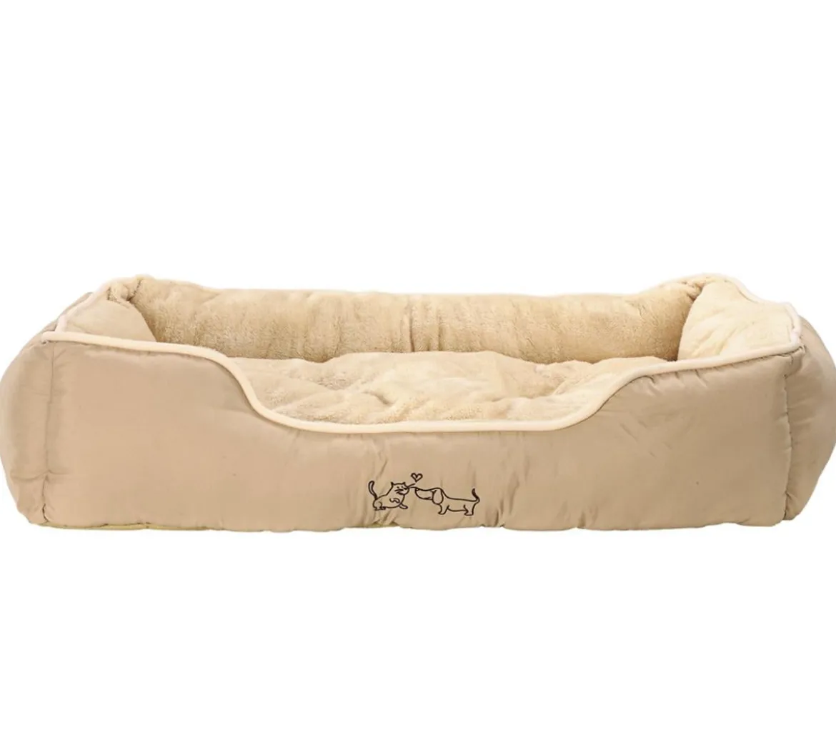 Dehner Lieblinge Kuschelbett Sammy, rechteckig, beige