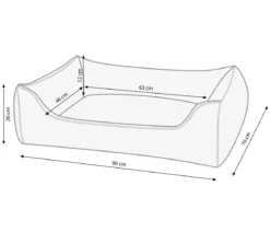 Dehner Lieblinge Kuschelbett Sammy, rechteckig, beige