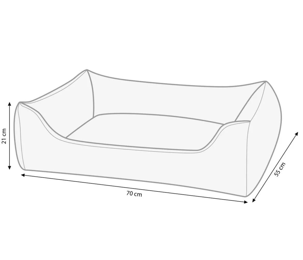 Dehner Lieblinge Kuschelbett Casim, rechteckig, beige/weiß