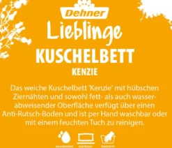 Dehner Lieblinge Kuschelbett Kenzie, rechteckig, beige