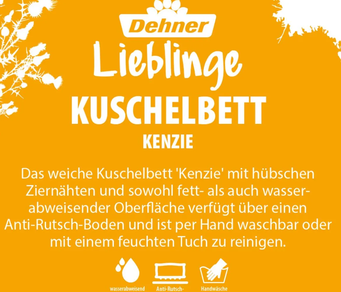 Dehner Lieblinge Kuschelbett Kenzie, rechteckig, beige