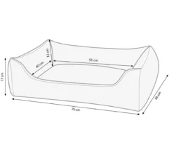 Dehner Lieblinge Kuschelbett Montana, rechteckig, grau