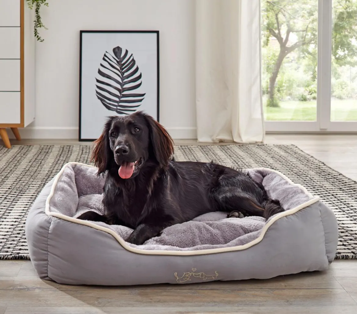 Dehner Lieblinge Kuschelbett Sammy, rechteckig, grau