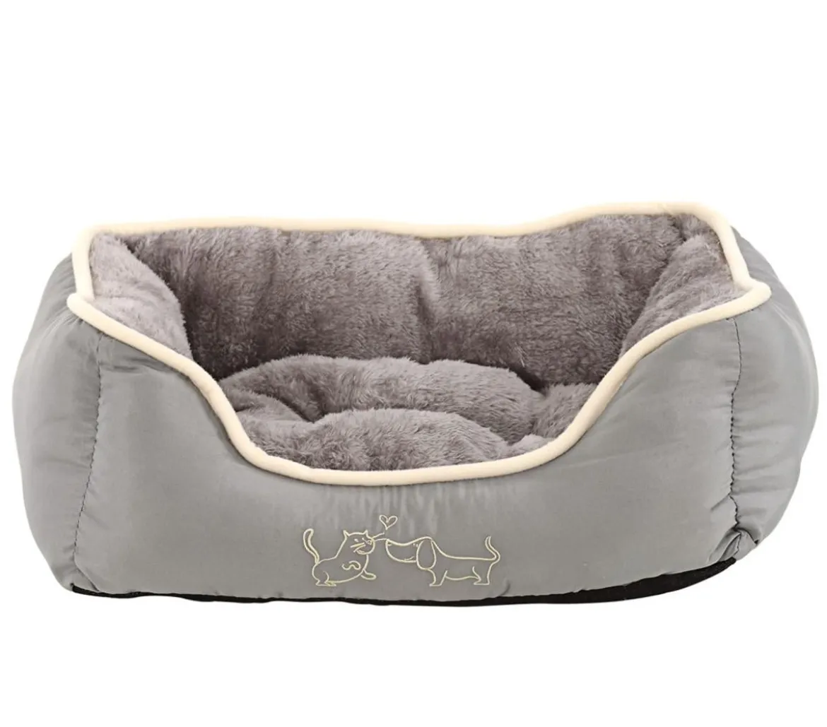Dehner Lieblinge Kuschelbett Sammy, rechteckig, grau