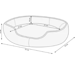 Dehner Lieblinge Kuschelbett Linette, oval, altrosa