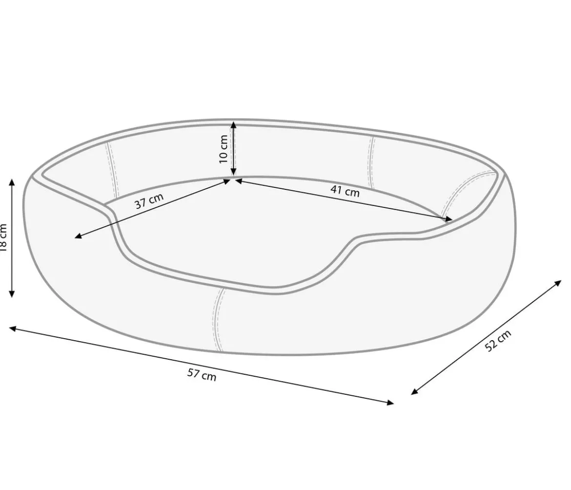Dehner Lieblinge Kuschelbett Linette, oval, altrosa