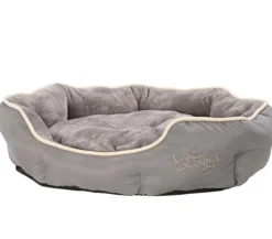 Dehner Lieblinge Kuschelbett Sammy, oval, grau