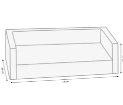 Dehner Lieblinge Kuschelbett Elton, rechteckig, weiß, ca. B74/H20/T49 cm