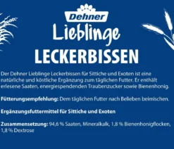 Dehner Lieblinge Leckerbissen für Sittiche und Exoten, 20 g