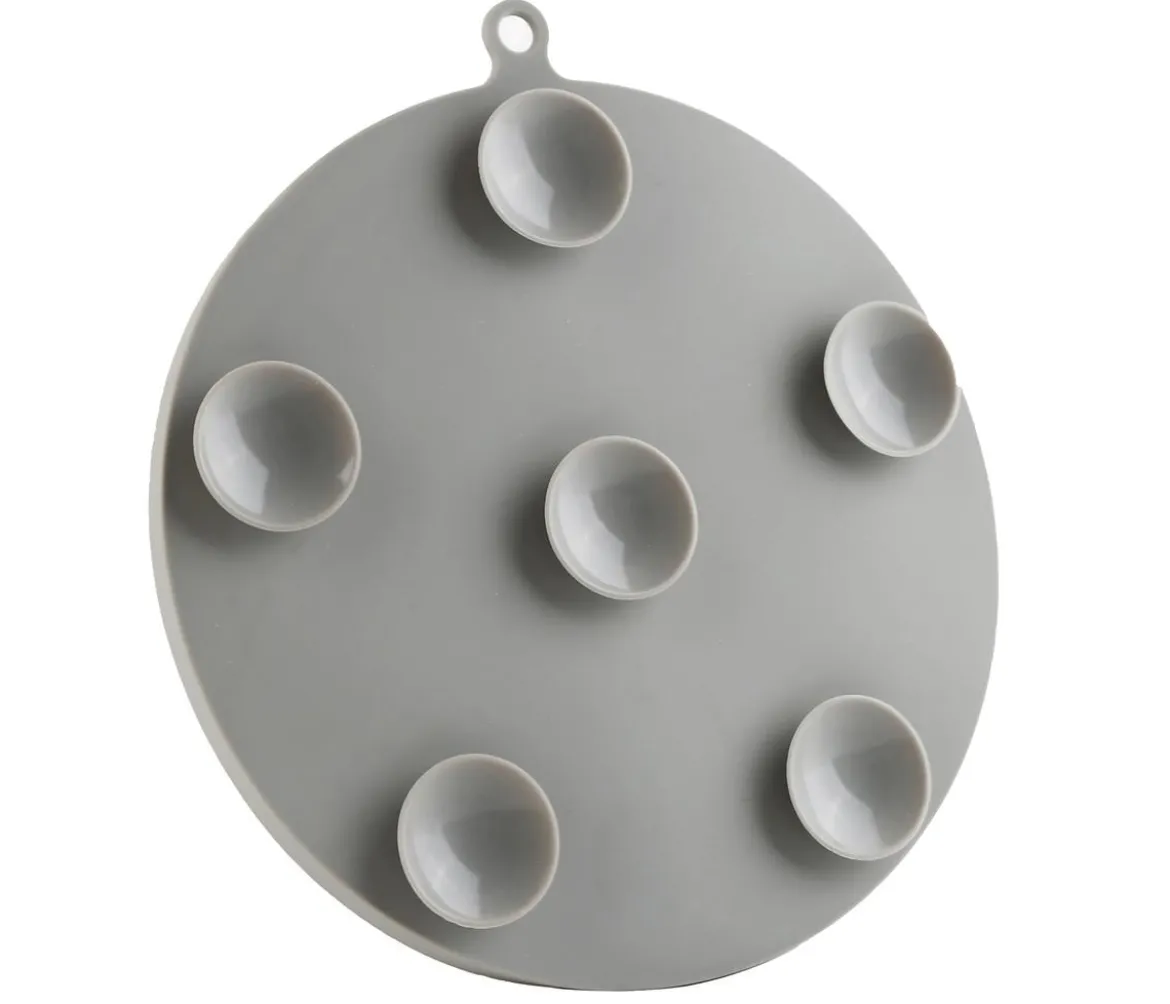 Dehner Lieblinge Leckmatte Jack, grau, ca. Ø18/H1,6 cm