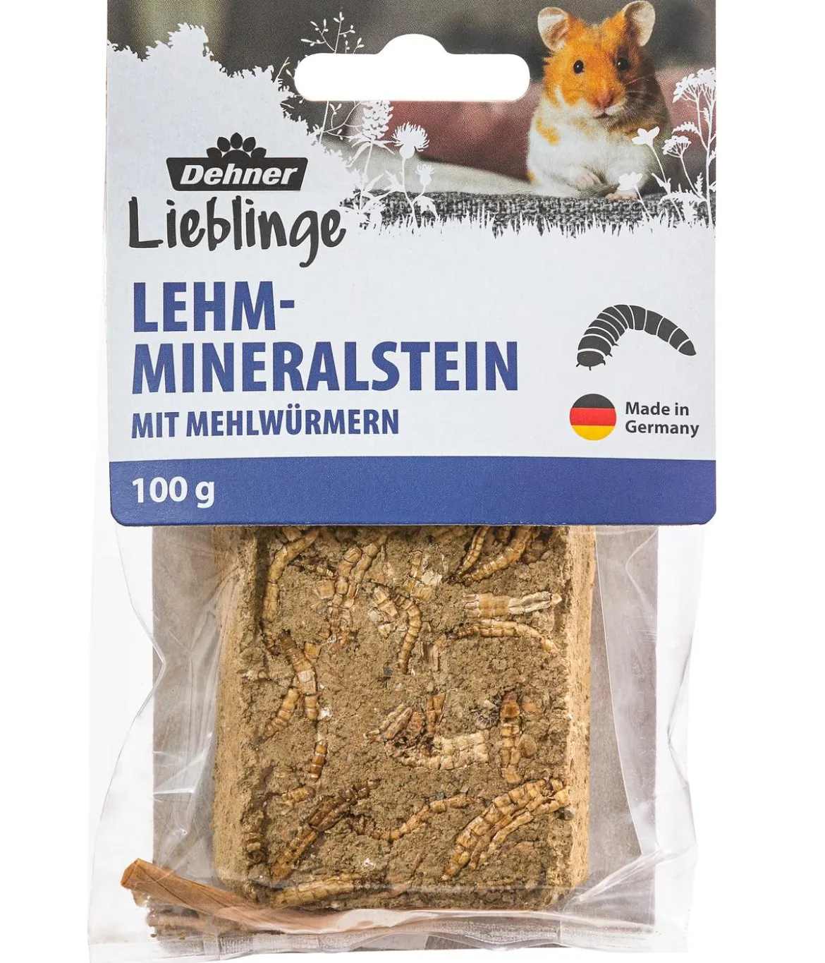 Dehner Lieblinge Lehm-Mineralstein Mehlwurm, 100 g