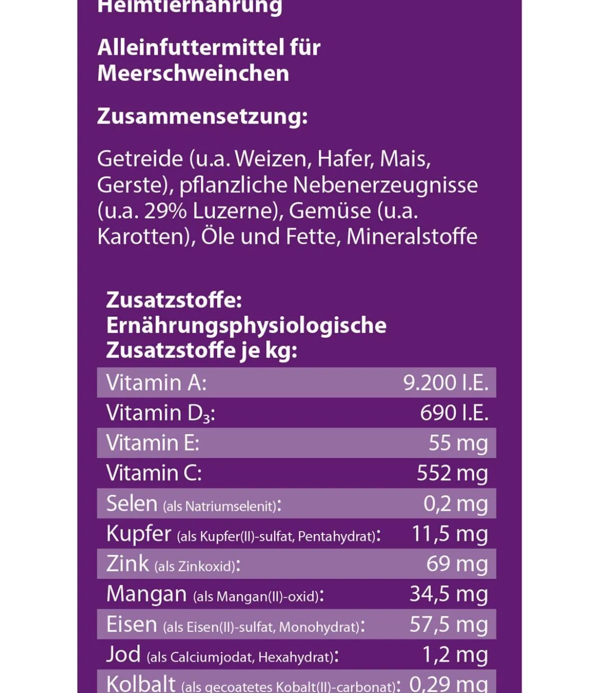 Dehner Lieblinge Meerschweinchen-Futter