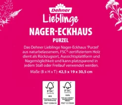 Dehner Lieblinge Nager-Eckhaus Purzel, B42,5/H19/T30,5 cm