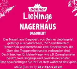 Dehner Lieblinge Nagerhaus Dagobert, ca. B28/H23,5/T28 cm
