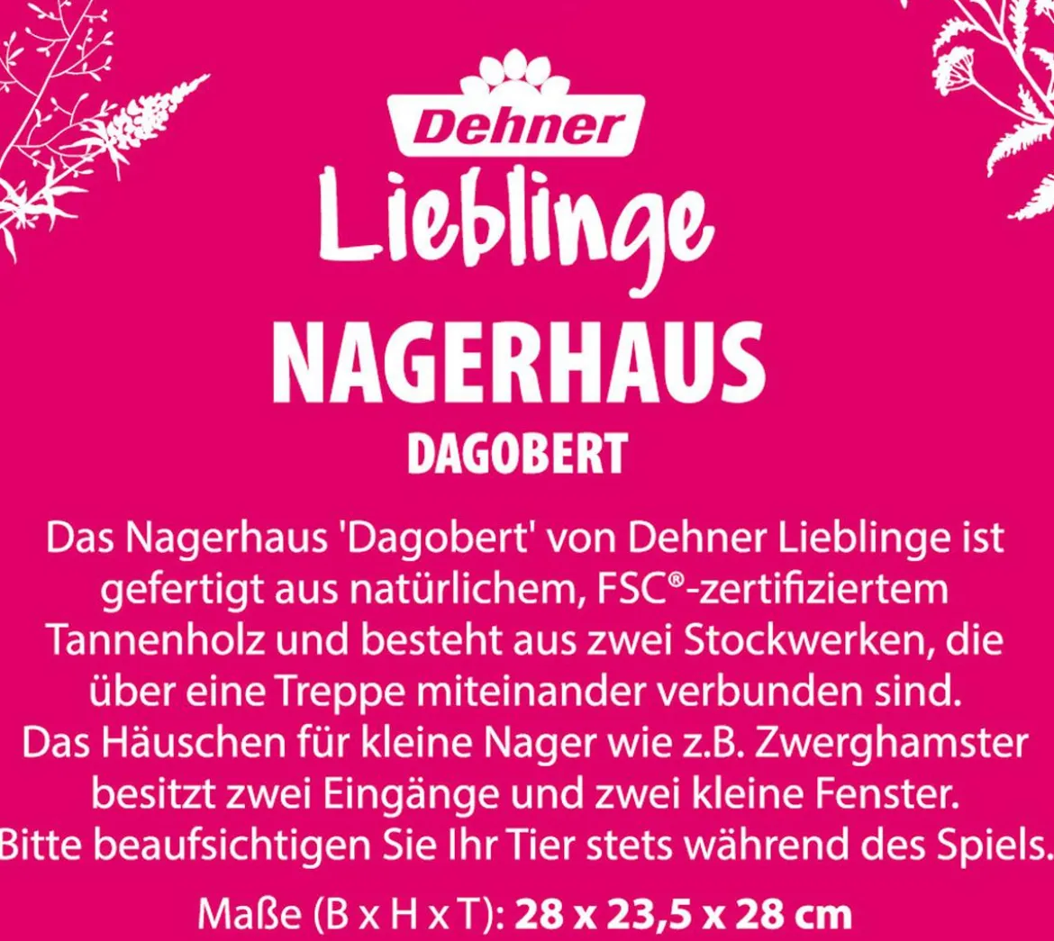 Dehner Lieblinge Nagerhaus Dagobert, ca. B28/H23,5/T28 cm