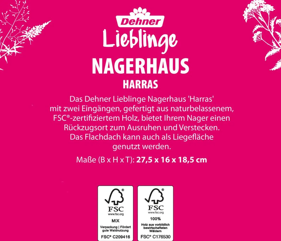 Dehner Lieblinge Nagerhaus Harras, ca. B27,5/H16/T18,5 cm