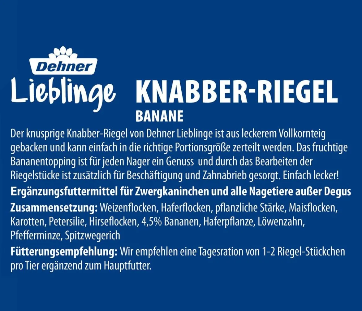 Dehner Lieblinge Nagersnack Knabber-Riegel, 100 g