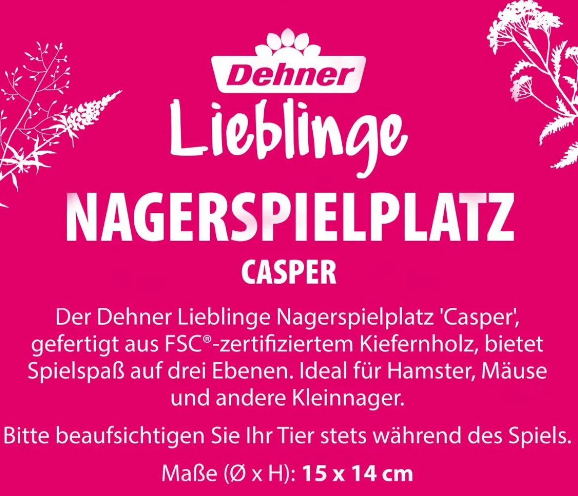 Dehner Lieblinge Nagerspielplatz Casper, ca. Ø15/H14 cm