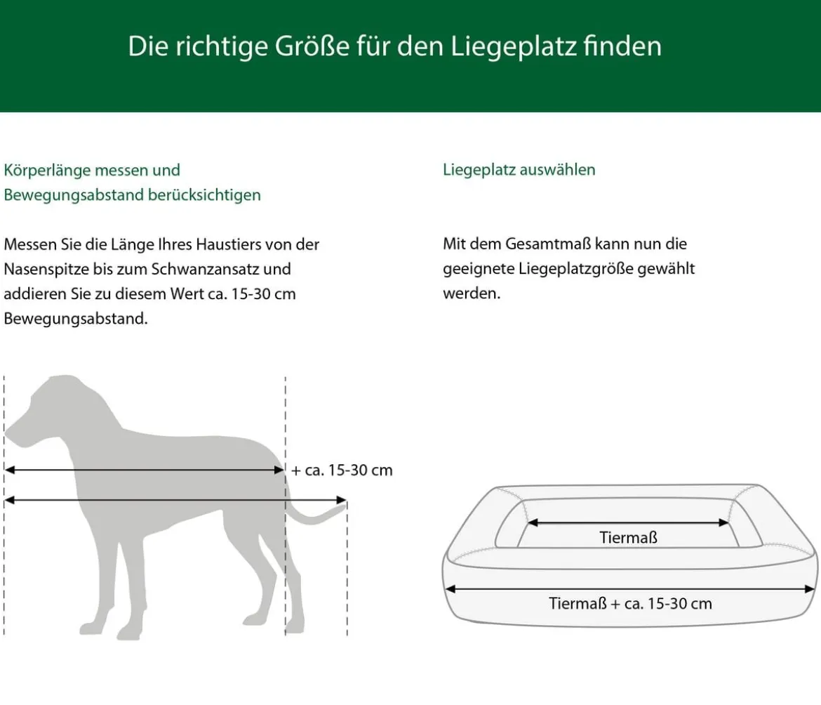Dehner Lieblinge Orthopädisches Hundebett Somnus, rechteckig, grau