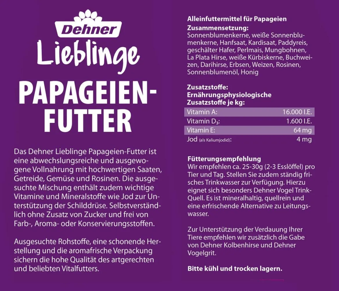 Dehner Lieblinge Papageien-Futter