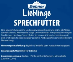 Dehner Lieblinge Sprechfutter für Sittiche, 20 g
