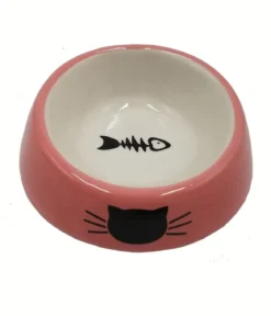 Dehner Lieblinge Steingut-Katzennapf Pink