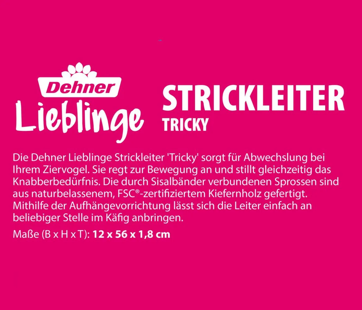 Dehner Lieblinge Strickleiter Tricky, ca. B12/H56/T1,8 cm