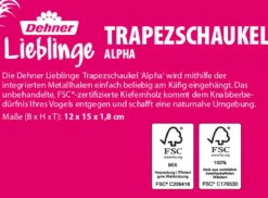 Dehner Lieblinge Trapezschaukel Alpha, ca. B12/H15/T1,8 cm
