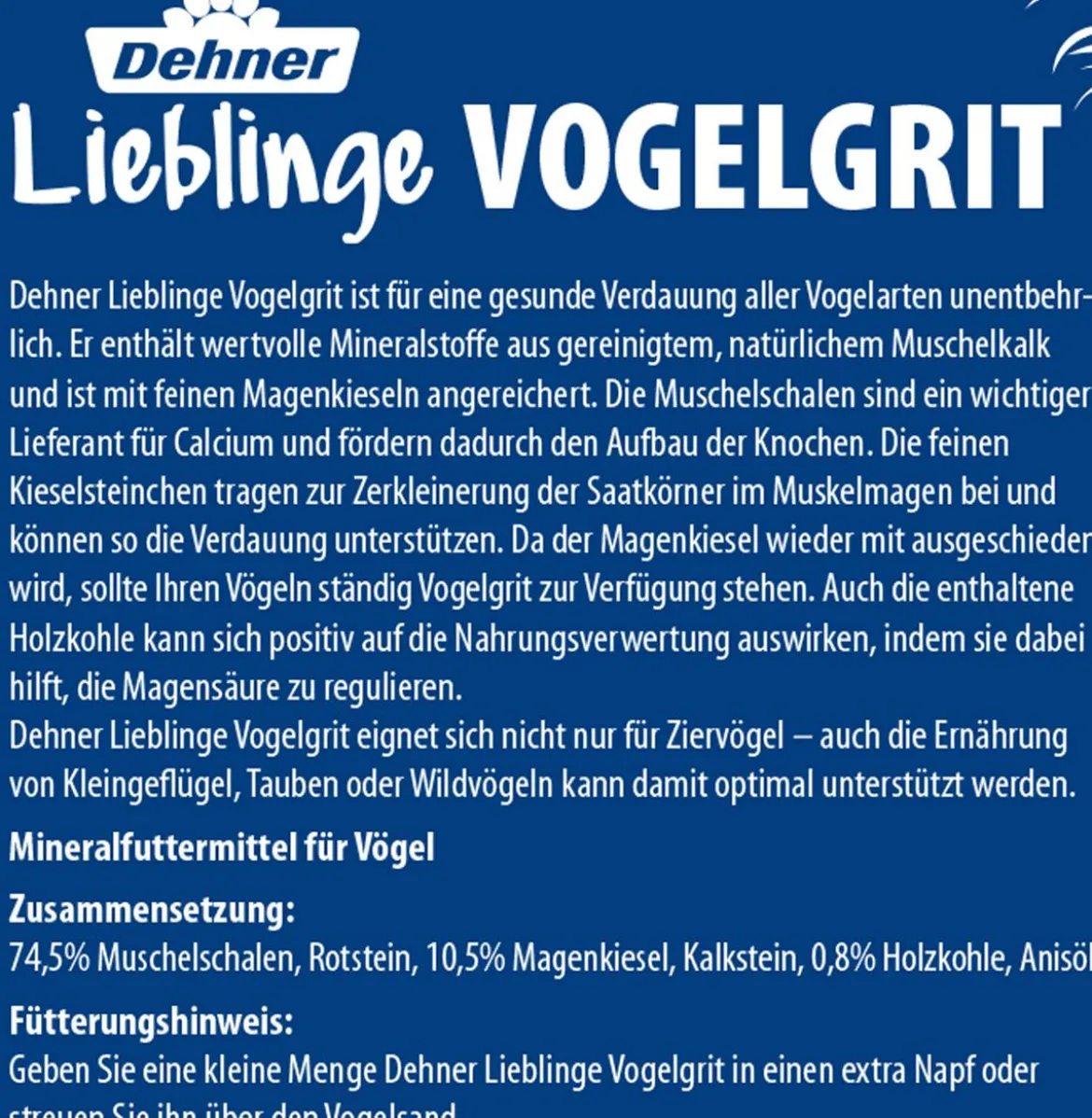 Dehner Lieblinge Vogelgrit, 500 g