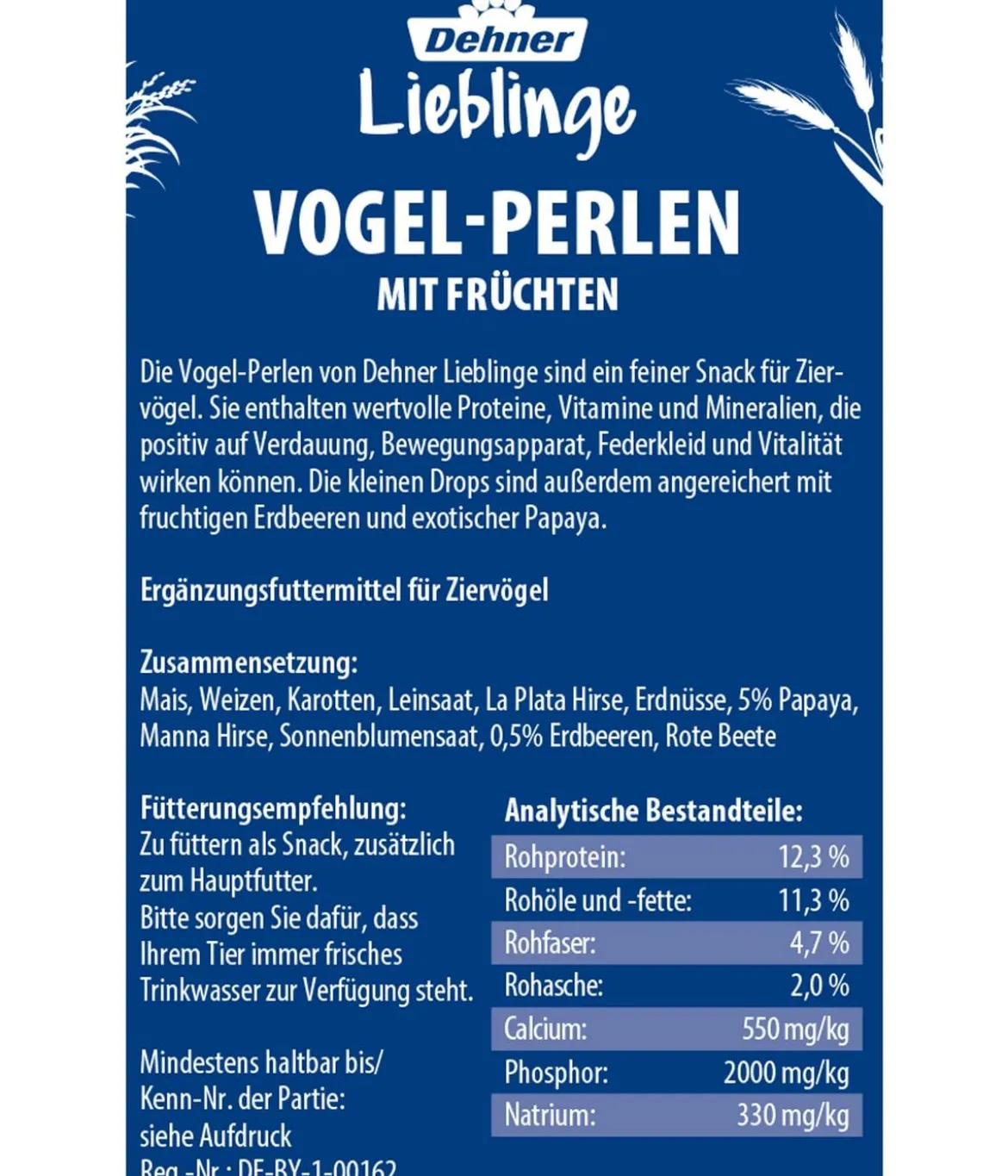 Dehner Lieblinge Vogel-Perlen, Früchte, 100 g