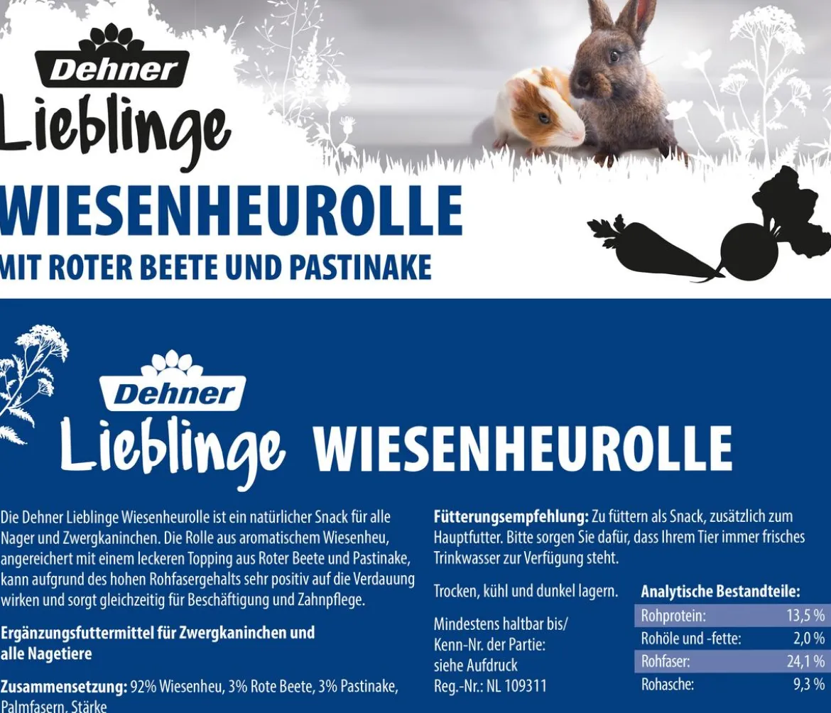 Dehner Lieblinge Wiesenheurolle mit roter Beete & Pastinake, 200 g