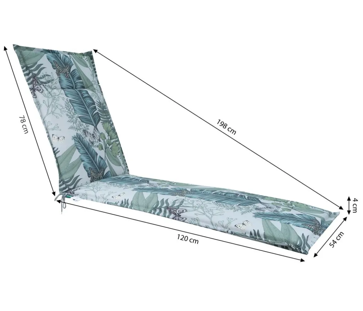 Dehner Liegenauflage Sardegna für Alu-Tex-Liegen, ca. B54/H4/T198 cm