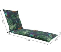 Dehner Liegenauflage Sicilia für Gartenliege Savoy, ca. B57/H6/T178 cm