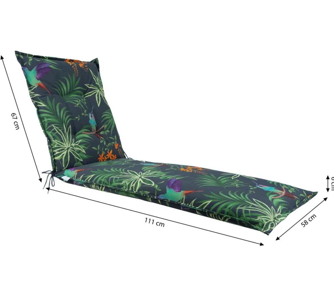 Dehner Liegenauflage Sicilia für Gartenliege Savoy, ca. B57/H6/T178 cm