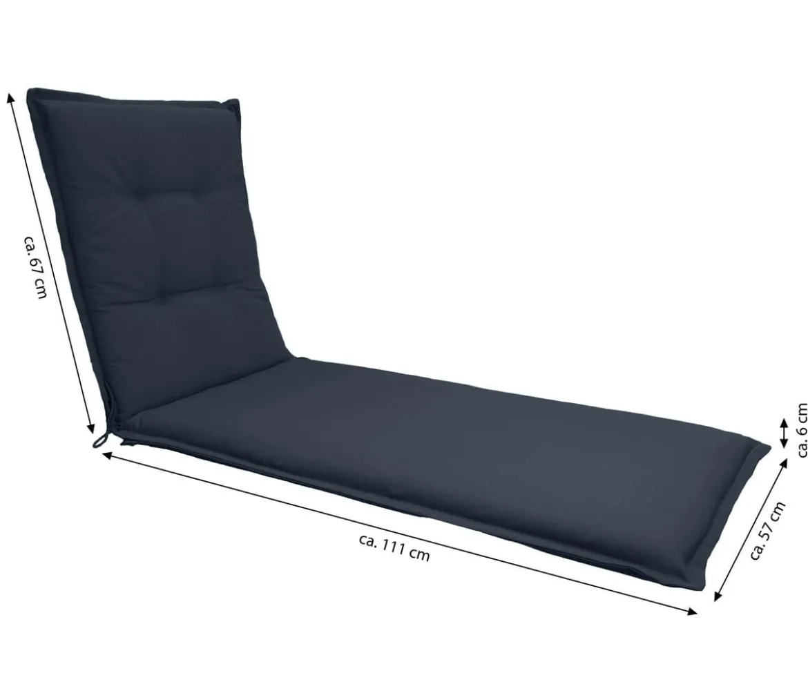 Dehner Liegenauflage Veneto für Gartenliege Savoy, ca. B57/H6/T178 cm