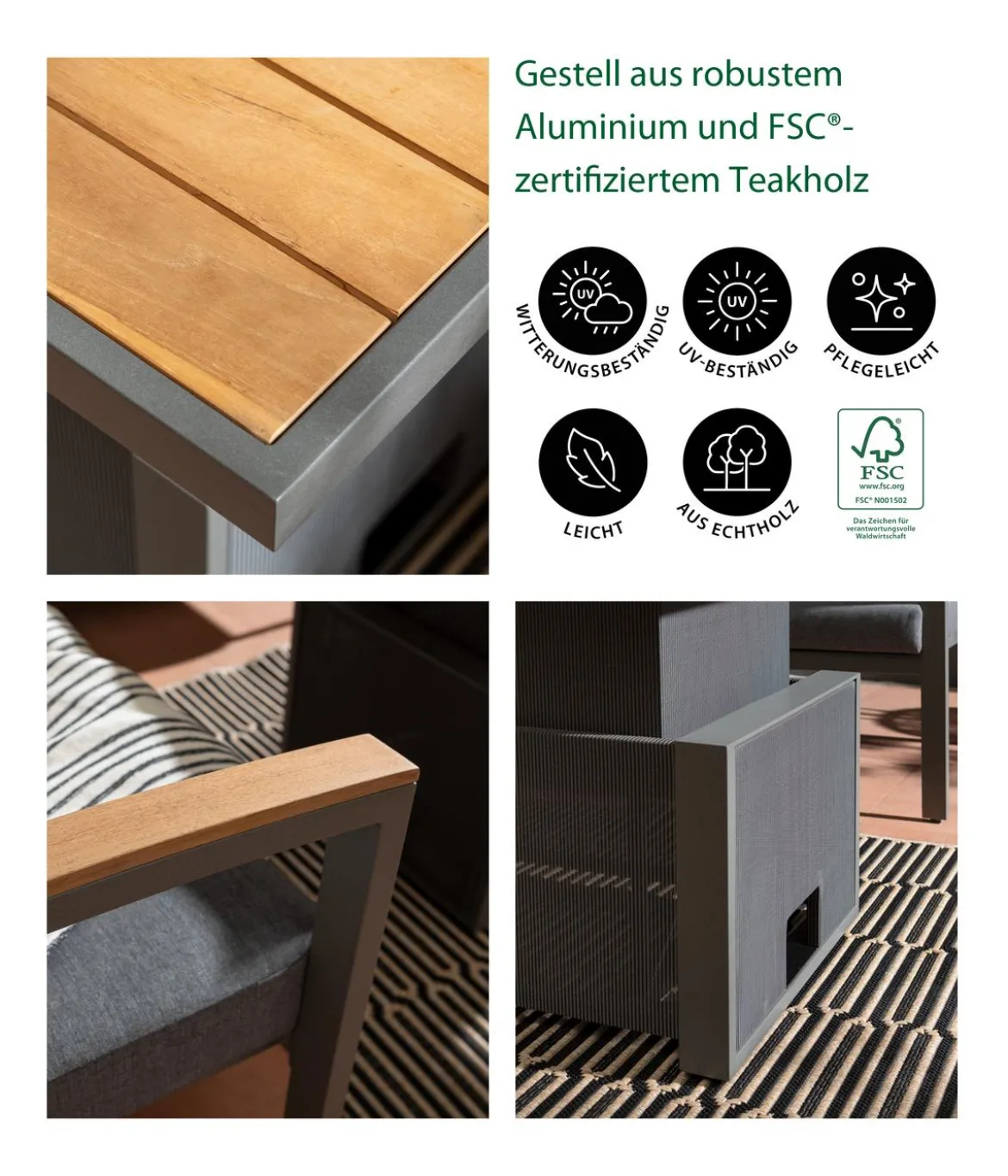 Dehner Lounge Colmar, 4-teilig