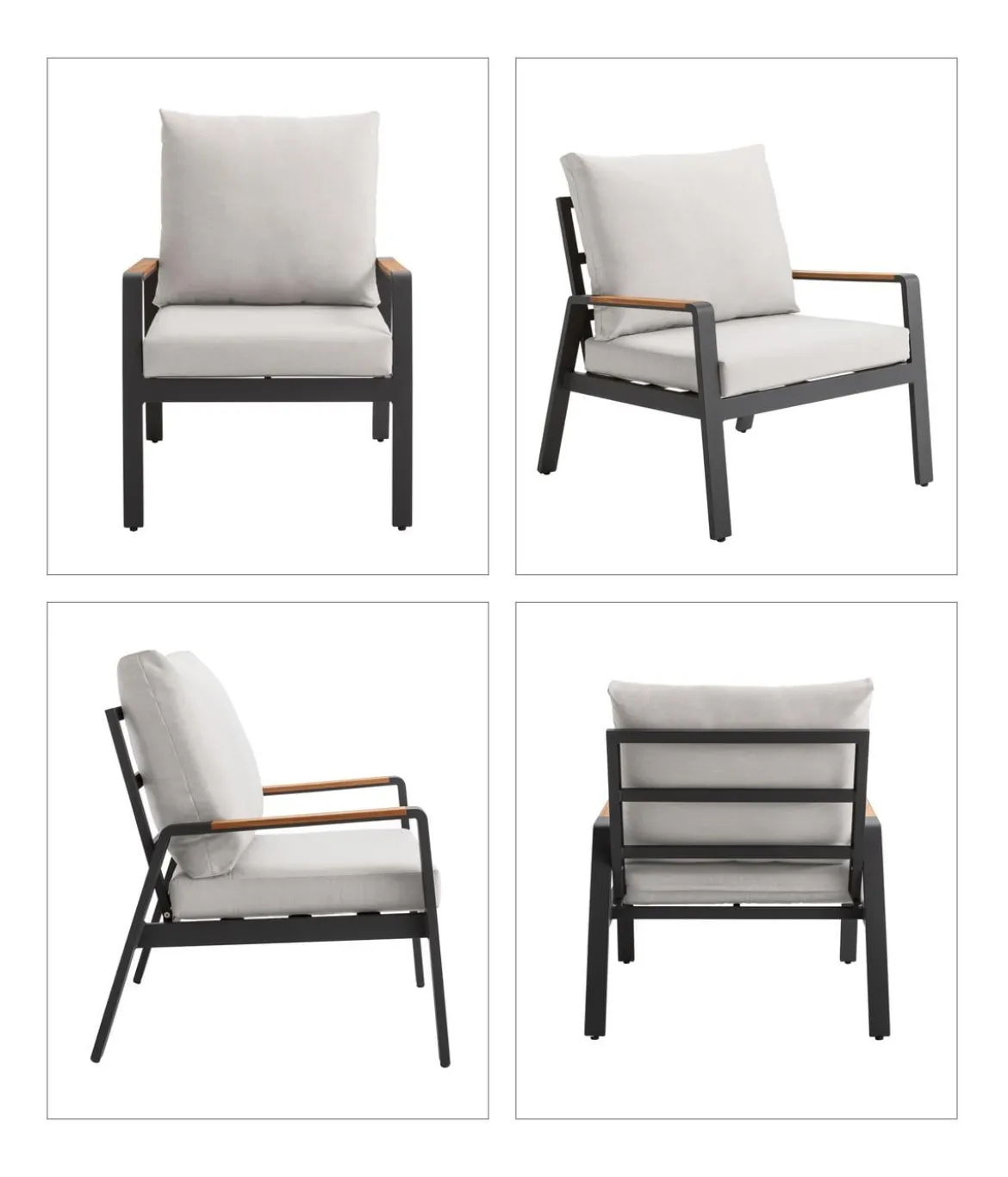 Dehner Lounge Milo, 4-teilig