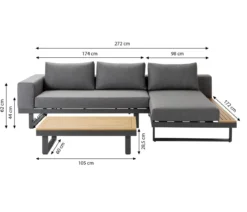 Dehner Lounge Riva, 3-teilig