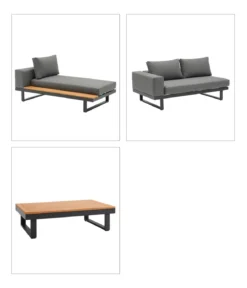 Dehner Lounge Riva, 3-teilig