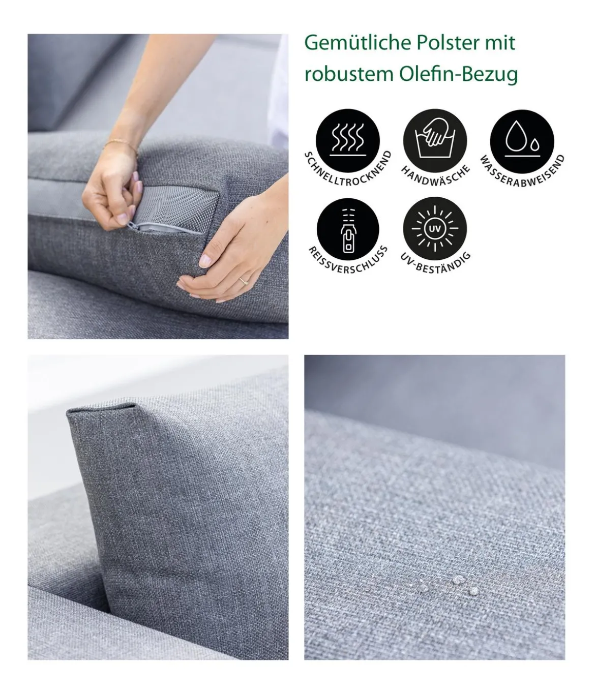 Dehner Lounge Riva, 3-teilig
