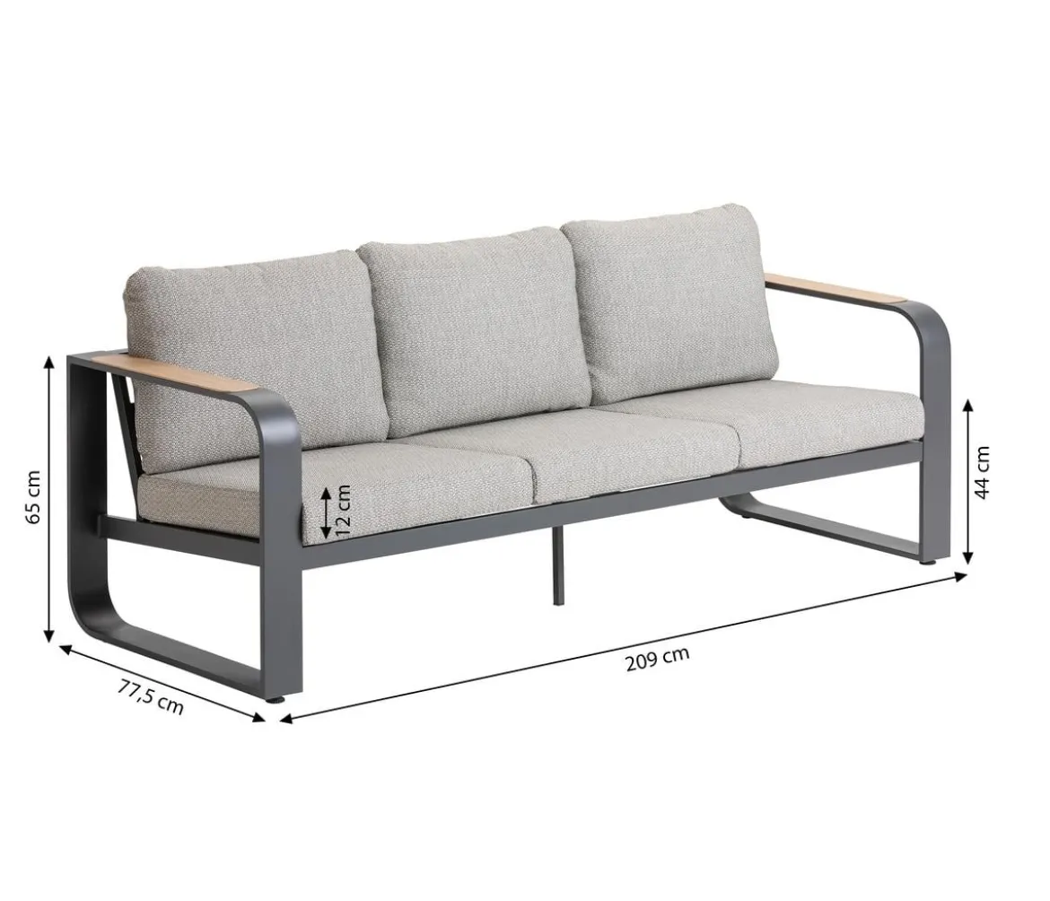 Dehner Lounge Salo, 4-teilig