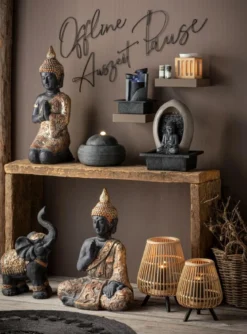 Dehner Magnesia-Buddha, B46/H64/T29 cm