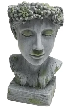 Dehner Magnesia-Kopf Apollo zum Bepflanzen, ca. B24/H41/T24 cm
