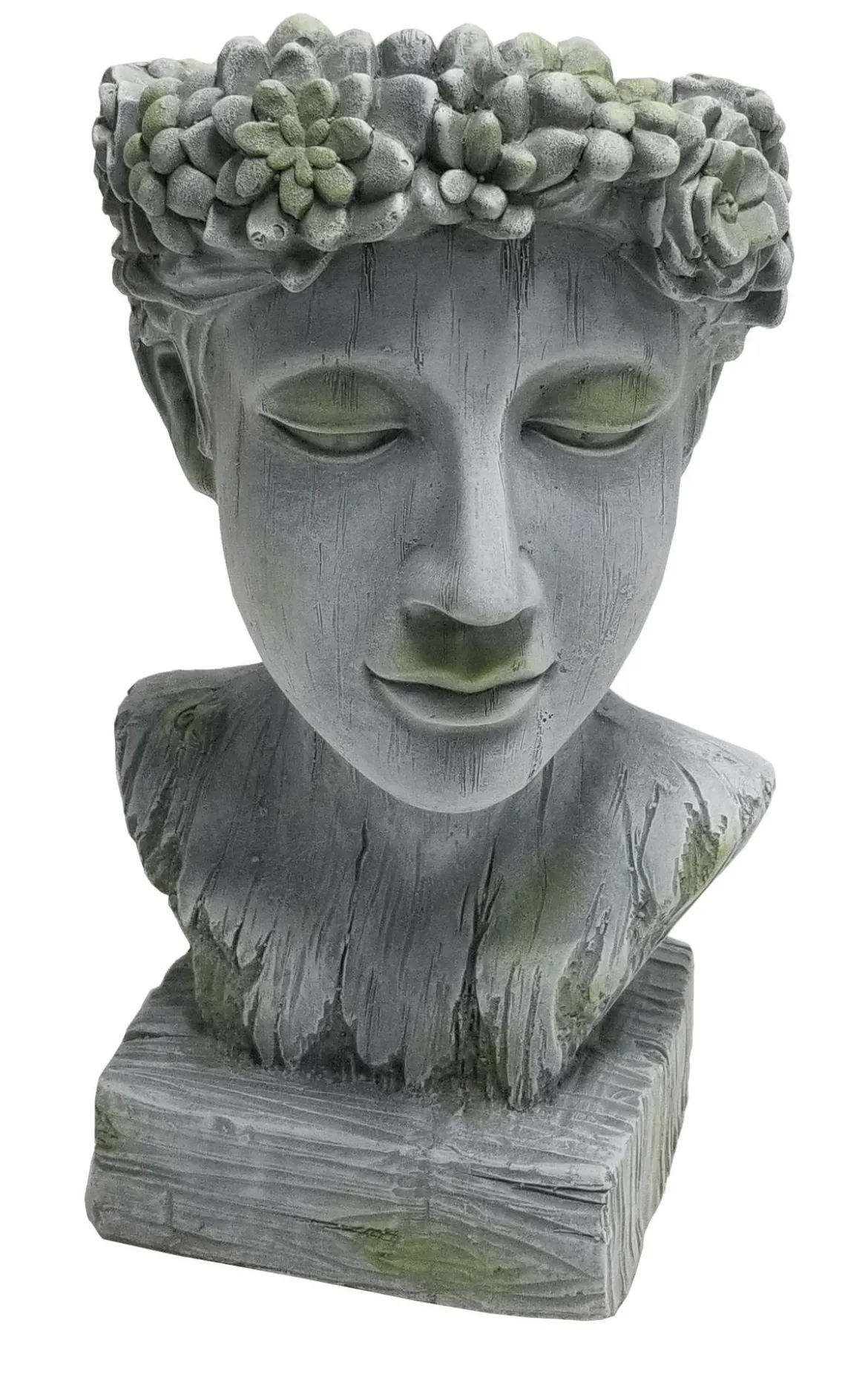 Dehner Magnesia-Kopf Apollo zum Bepflanzen, ca. B24/H41/T24 cm