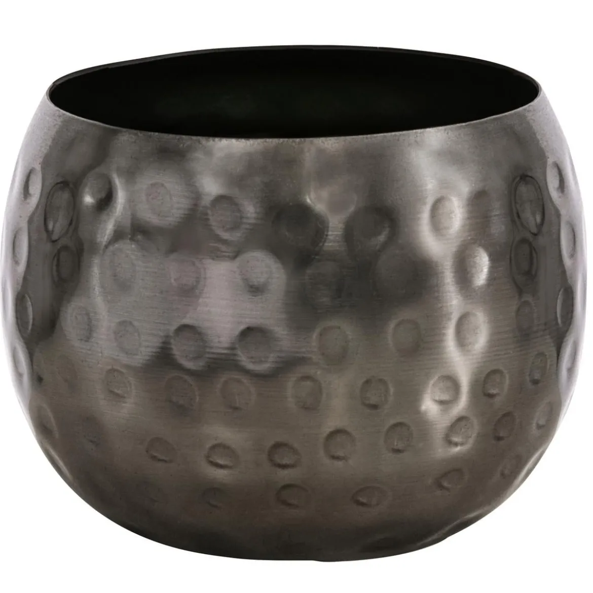 Dehner Metall-Übertopf Kody, bauchig, ca. Ø7 cm