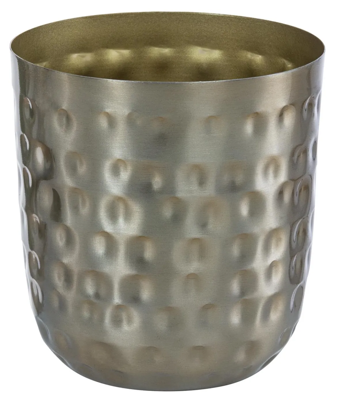 Dehner Metall-Übertopf Mayren, konisch, gold, ca. Ø12 cm